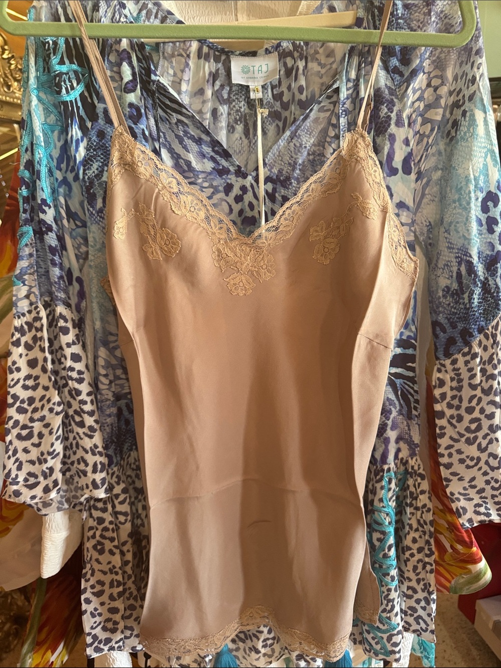 Gold Hawk Taupe Washable Silk Camisole NWT, $200MSRP